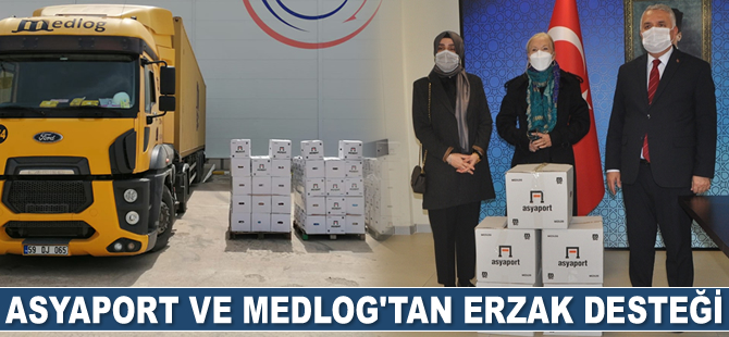 Asyaport ve Medlog, Tekirdağ Valiliği ile Ergene Belediyesi'ne erzak desteğinde bulundu