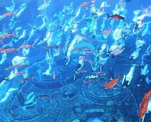 Çin'deki deniz kızı gösterisi rekor kırdı