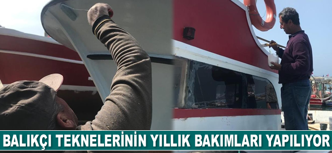 Balıkçı teknelerinin yıllık bakımları yapılıyor