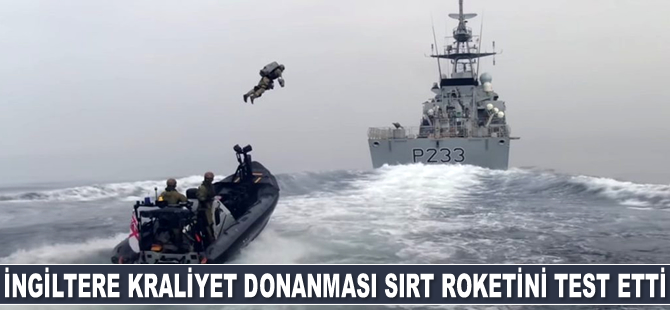 İngiltere Kraliyet Donanması sırt roketini test etti