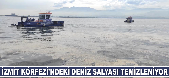 İzmit Körfezi’ndeki deniz salyası temizleniyor