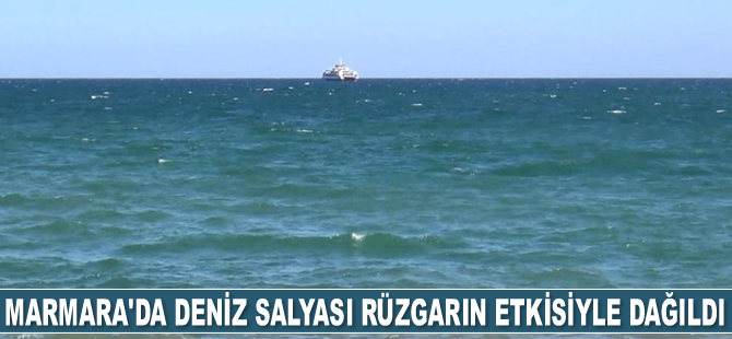 Marmara'da deniz salyası rüzgarın etkisiyle dağıldı