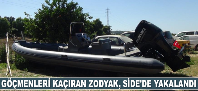 Göçmenleri kaçıran Zodyak, Side’de yakalandı