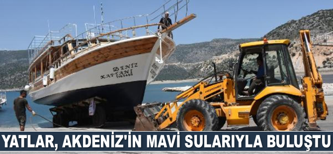 Yatlar, Akdeniz'in mavi sularıyla buluştu