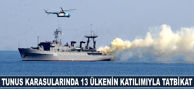 Tunus karasularında 13 ülkenin katılımıyla ortak deniz tatbikatı başlatıldı