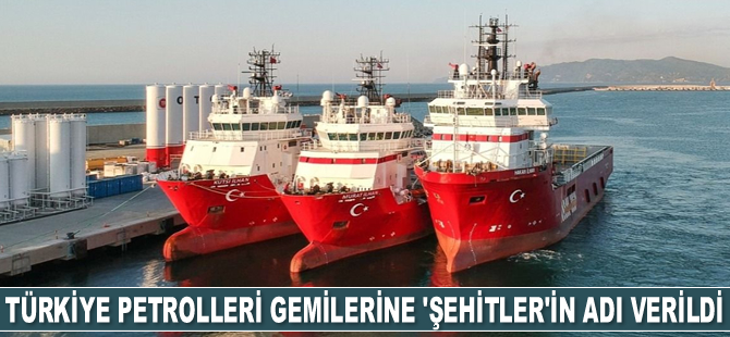 Türkiye Petrolleri gemilerine ‘Kıbrıs Şehitleri’nin adı verildi