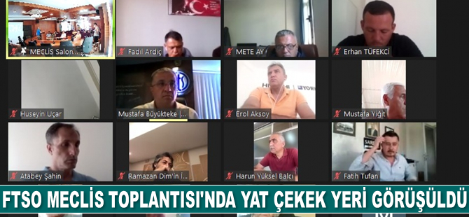 FTSO Meclis Toplantısı'nda yat çekek yeri görüşüldü