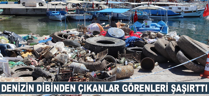Kaş’ta denizin dibinden çıkanlar görenleri şaşırttı
