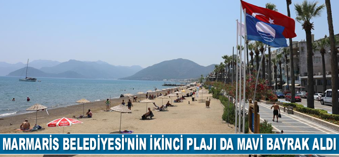 Marmaris Belediyesi’nin ikinci plajı da Mavi Bayrak aldı