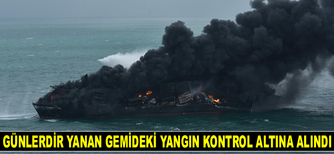Günlerdir yanan gemideki yangın kontrol altına alındı