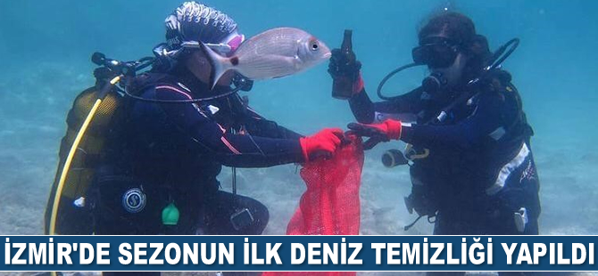 İzmir’de sezonun ilk deniz temizliği Karaburun’da yapıldı