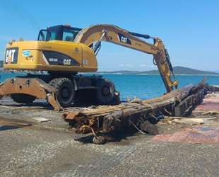 Ayvalık’ta denizden enkaz çıkarma çalışmalarında sona gelindi