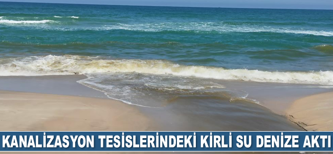 Gazze'de kanalizasyon tesislerindeki kirli su denize aktı