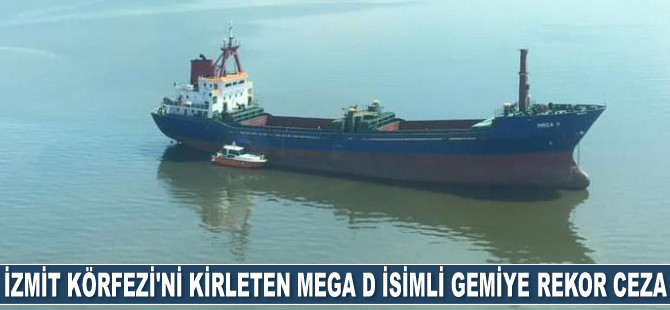 İzmit Körfezi'ni kirleten Mega D isimli gemiye 1.3 milyon lira ceza kesildi