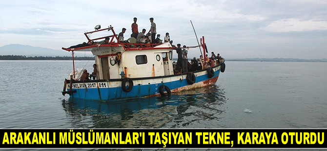 Arakanlı Müslümanlar’ı taşıyan tekne, Endonezya'da karaya oturdu
