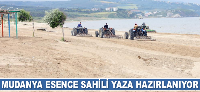 Mudanya Esence sahili yaza hazırlanıyor