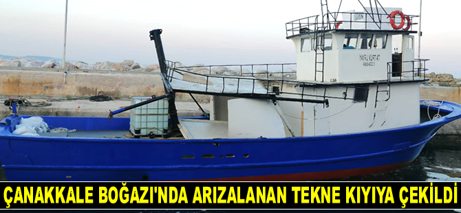 'Yavru Kurt 47' isimli tekne, Çanakkale Boğazı'nda arızalandı