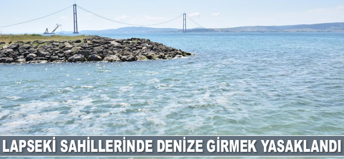 Lapseki sahillerinde denize girmek yasaklandı