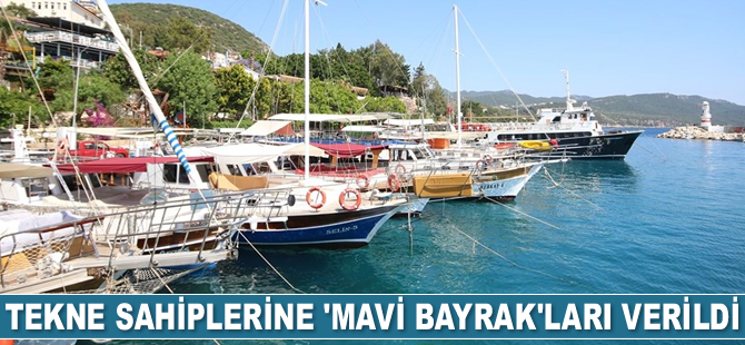 Antalyalı tekne sahiplerine 'mavi bayrak’ları verildi