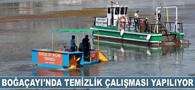Boğaçayı’nda temizlik çalışması yapılıyor