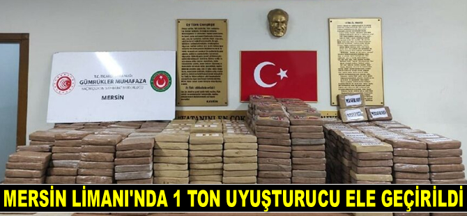 Mersin Limanı’nda 1 ton kokain ele geçirildi