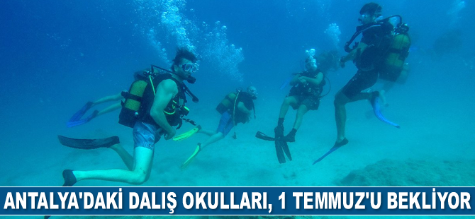 Antalya'daki dalış okulları, 1 Temmuz’u bekliyor