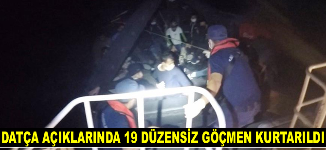 Datça açıklarında 19 düzensiz göçmen kurtarıldı