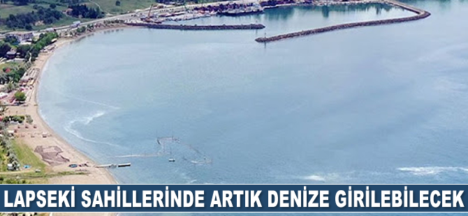 Lapseki'de artık denize girilebilecek