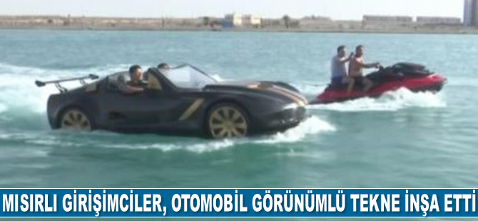 Mısırlı girişimciler, otomobil görünümlü tekne inşa etti