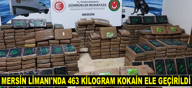 Mersin Limanı’nda 463 kilogram kokain ele geçirildi