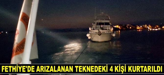 Fethiye’de arızalanan tekne sürüklendi