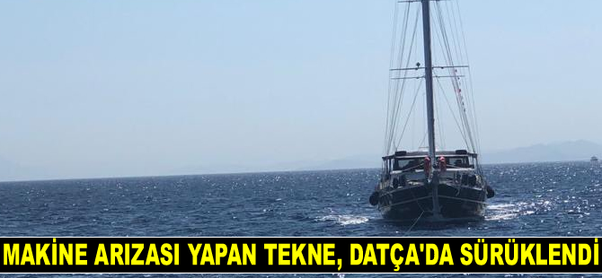 Makine arızası yapan tekne, Datça açıklarında sürüklendi