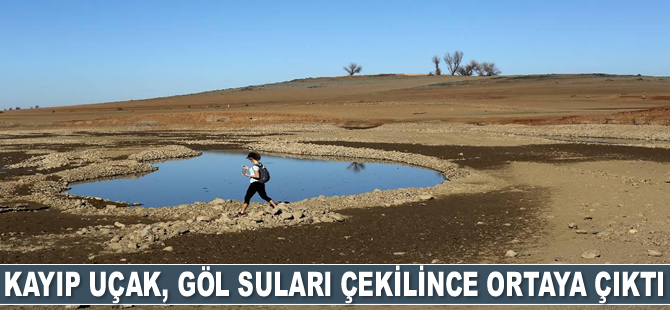 Kayıp uçak, sular çekilince ortaya çıktı