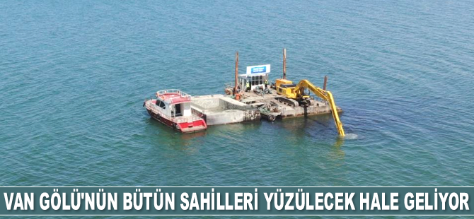 Van Gölü’nün bütün sahilleri yüzülecek hale geliyor