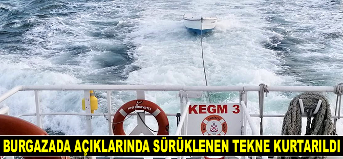 Burgazada açıklarında sürüklenen tekne kurtarıldı
