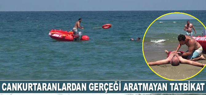 Sinop’ta cankurtaranların tatbikatı gerçeği aratmadı