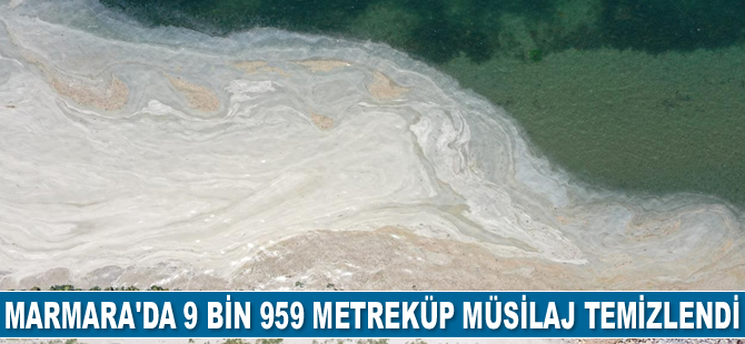 Marmara'da 9 bin 959 metreküp müsilaj temizlendi