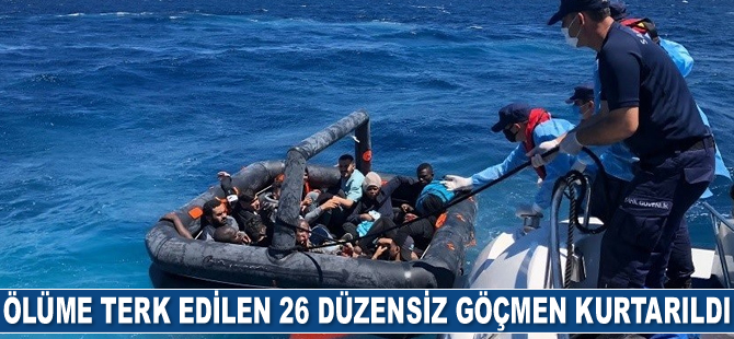 Çeşme açıklarında 26 göçmen kurtarıldı