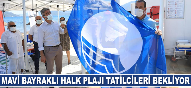 Marmaris Belediyesi Halk Plajı, tatilcileri bekliyor