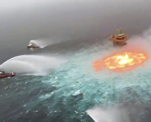 Meksika Körfezi’ndeki yangına şimşek fırtınası yol açtı