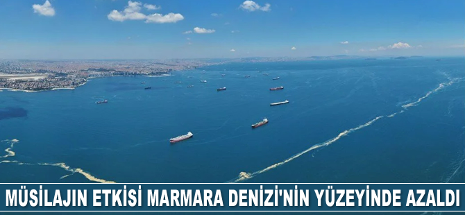 Müsilajın etkisi Marmara Denizi'nin yüzeyinde azaldı