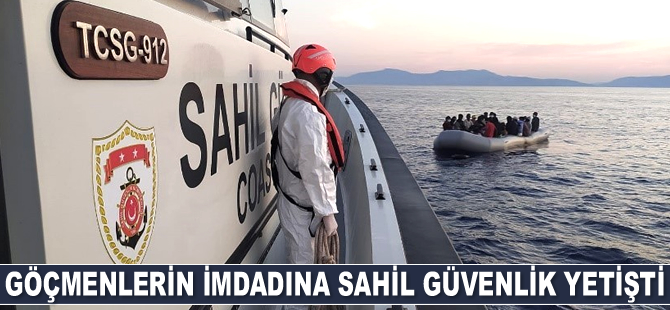 Kuşadası açıklarında 35 düzensiz göçmen kurtarıldı