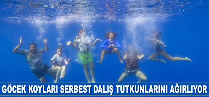 Göcek koyları serbest dalış tutkunlarını ağırlıyor