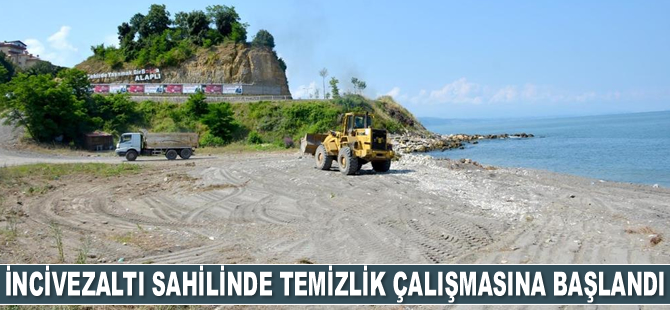 İncivezaltı sahilinde temizlik çalışmasına başlandı
