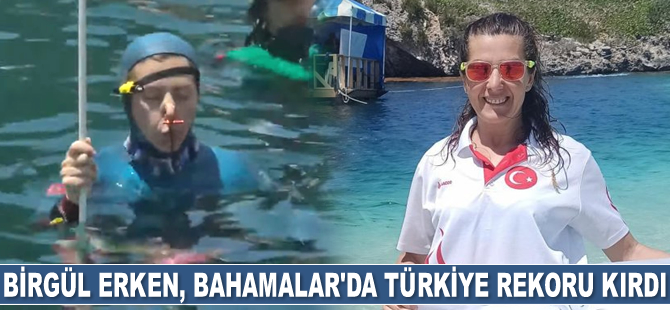 Edebiyat Öğretmeni Birgül Erken, Bahamalar’da Türkiye rekoru kırdı