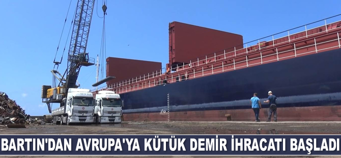 Bartın’dan Avrupa’ya kütük demir ihracatı başladı