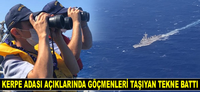Kerpe Adası açıklarında göçmenleri taşıyan tekne battı