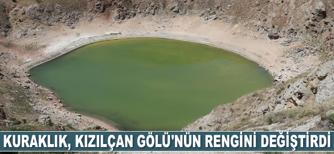 Kuraklık, Kızılçan Gölü’nün rengini değiştirdi