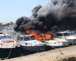 Kartal Dragos Marina’daki teknelerde yangın çıktı