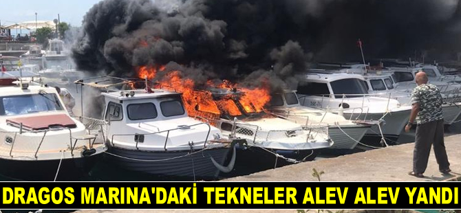 Kartal Dragos Marina’daki teknelerde yangın çıktı